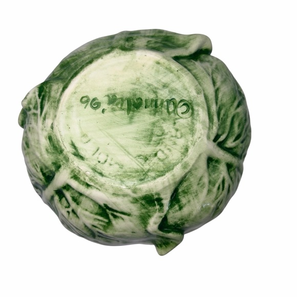 Vintage Holland Signed Studio Pottery Bowl |Green Leaf Glaze | Signed Dated 1996 - Picture 8 of 11